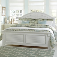 Cottage King Panel Bed with Arched Crown Molding