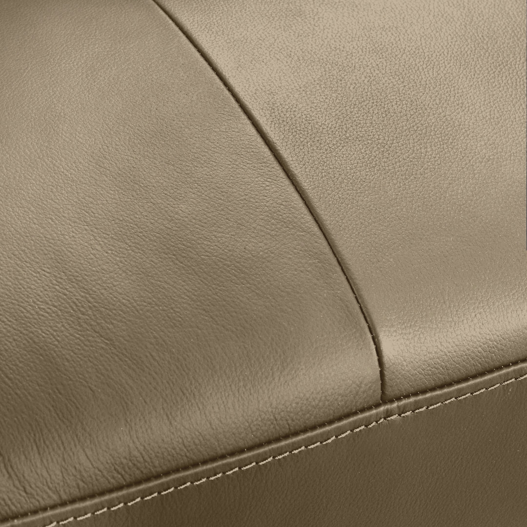 Armen Living Faelin Leather Robust Track-Arm Loveseat