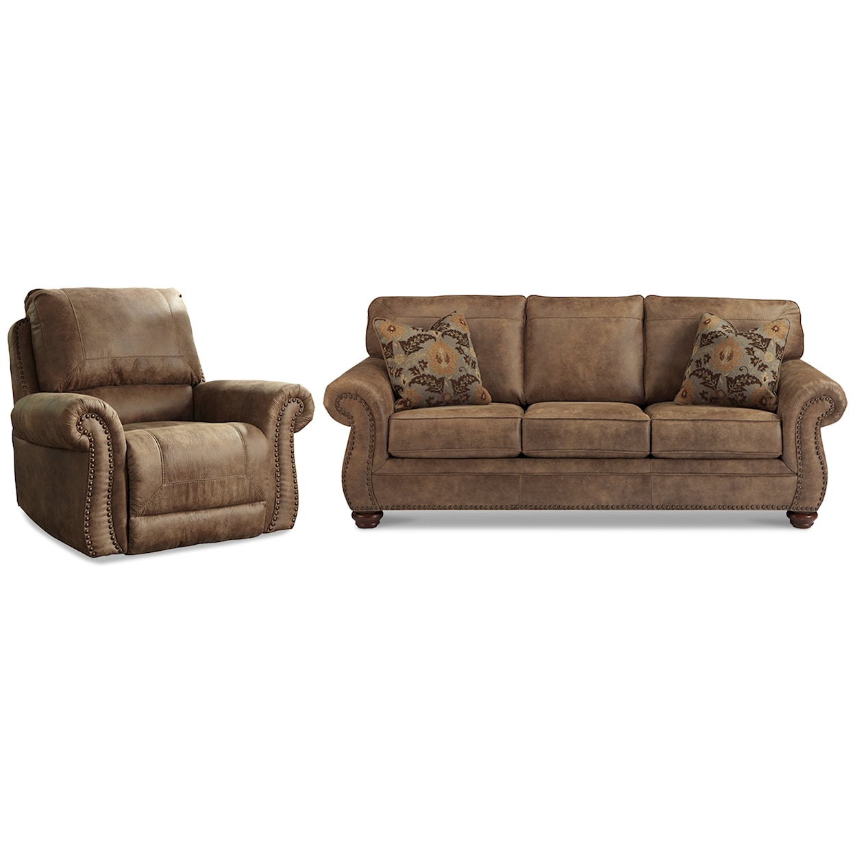 Benchcraft Larkinhurst Sofa and Recliner