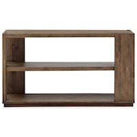 Rustic Sofa Table with Shelving