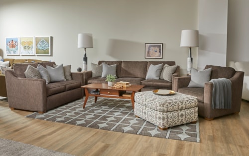 Transitional 4 Piece Living Room Set