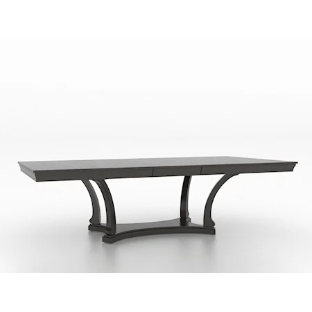 Customizable Rectangular Dining Table with Single Pedestal