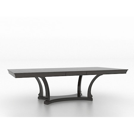 Customizable Rectangular Dining Table with Single Pedestal