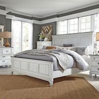 Cottage 5-Piece California King Bedroom Group with Bead Molding