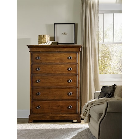 Pulaski Furniture Campbell Street 349205 Campbell Street Traditional 6-Drawer  Lingerie Chest with Felt Lined Top Drawer, Story & Lee Furniture