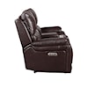 New Classic Furniture Cicero Cicero Loveseat W/ Pwr Fr & Hr-Brown