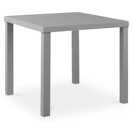 38.5" Sq. Outdoor Aluminum Dining Table