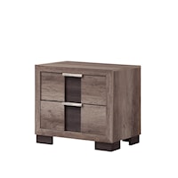 Contemporary 2-Drawer Nightstand