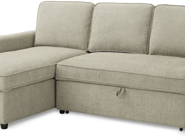 2-Piece Sectional with Pop Up Bed