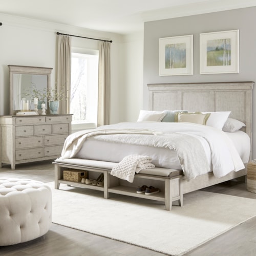Farmhouse 3-Piece Queen Panel Storage Bedroom Set