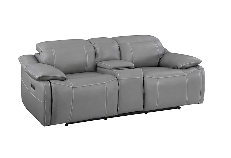 Alpine Power Reclining Console Loveseat by Steve Silver at Van Hill Furniture