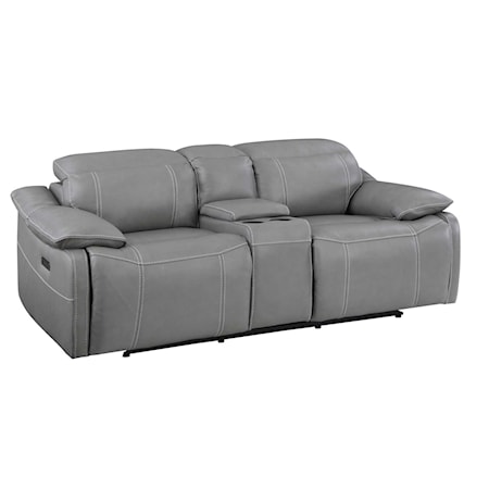 Power Reclining Console Loveseat