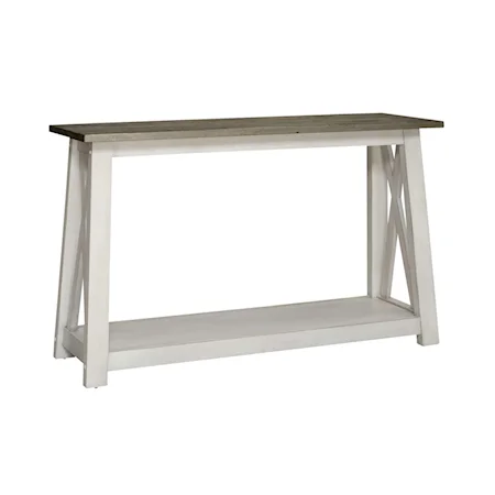 Cottage Style Trestle Base Sofa Table