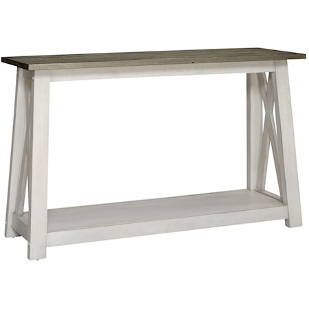 Cottage Style Trestle Base Sofa Table