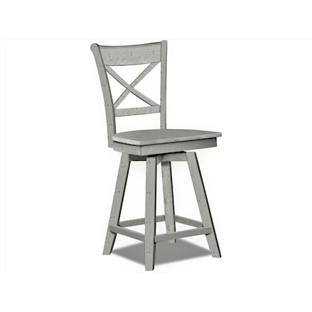 Charlotte Swivel Stool (RTA) in Heather Gray