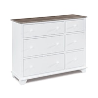 Generations 6-Drawer Combo Dresser in Two-Tone Finish