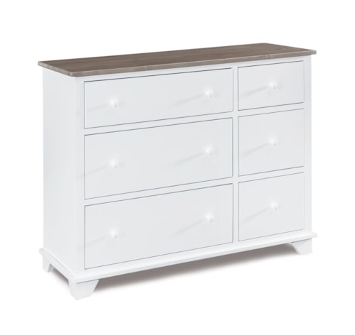 Farmhouse 6-Drawer Combo Dresser