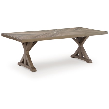 Rect Dining Table W/Umb Opt