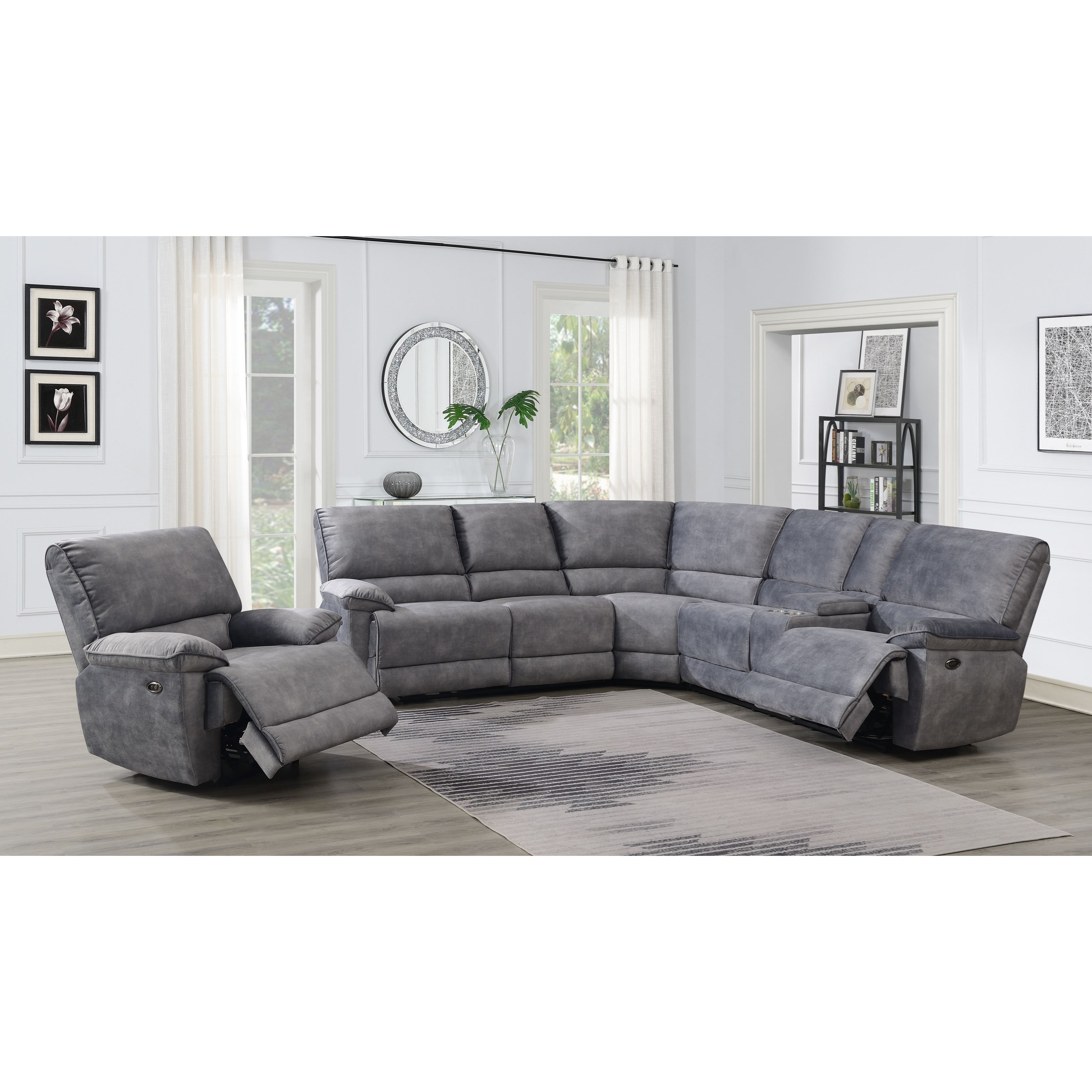 4-Seat Power Reclining Sectional Sofa