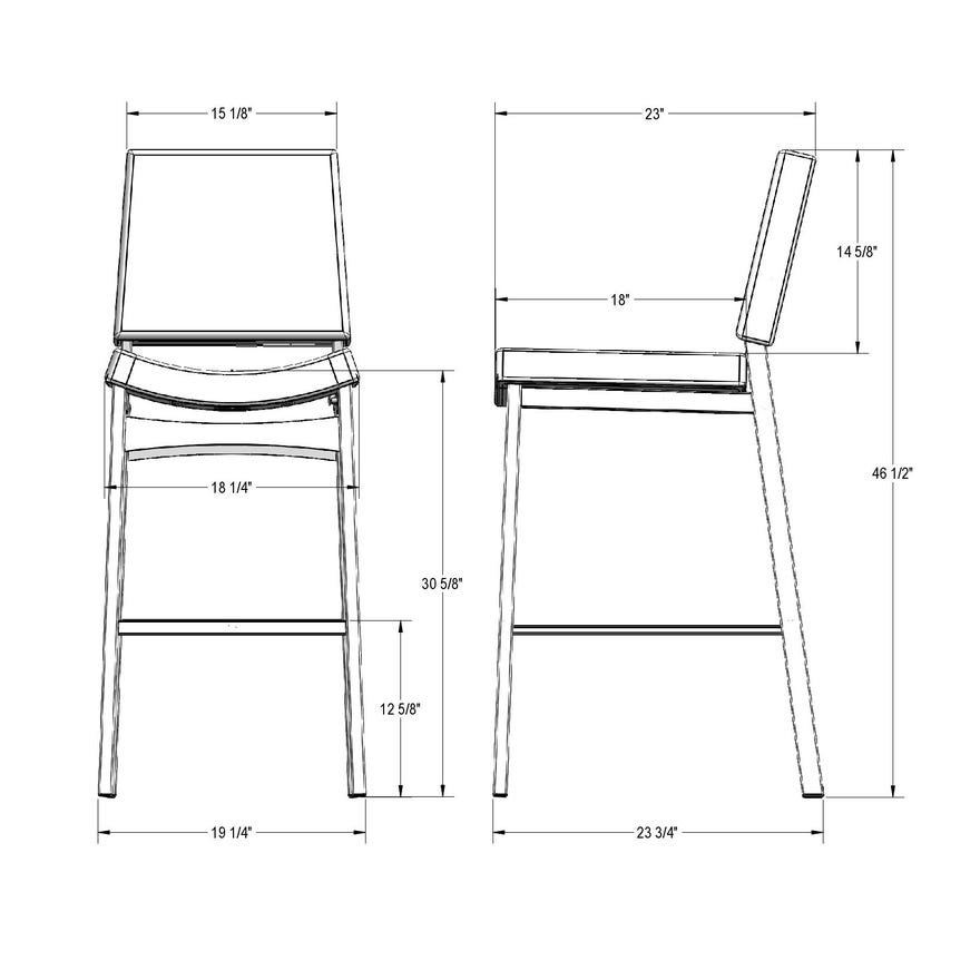 Upholstered Bar Height Stool