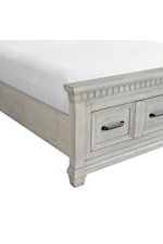 Elements International McCoy Cottage Queen Storage Bed with Dental Molding