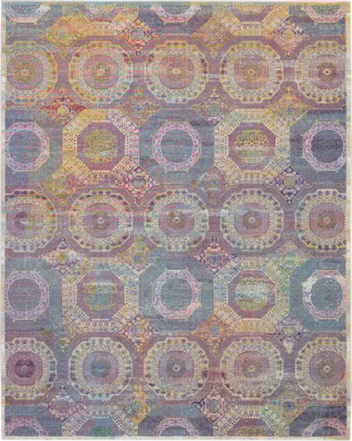 8'10" x 11'10" Multicolor Rectangle Rug