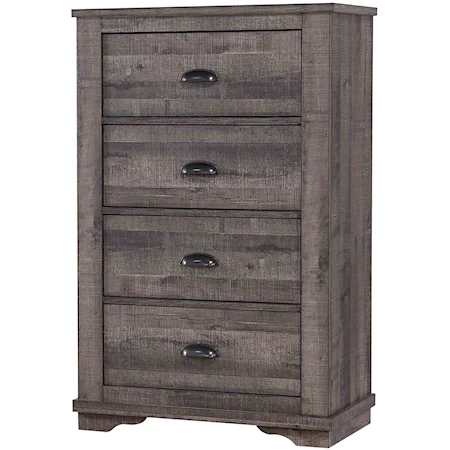 CM Louis Philip B3800-4 5 Drawer Chest with Metal Bail Handles and Bracket  Feet, Del Sol Furniture