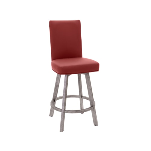 Jackson Angled Swivel With Back, No Arms 34" Tall Barstool With Welt