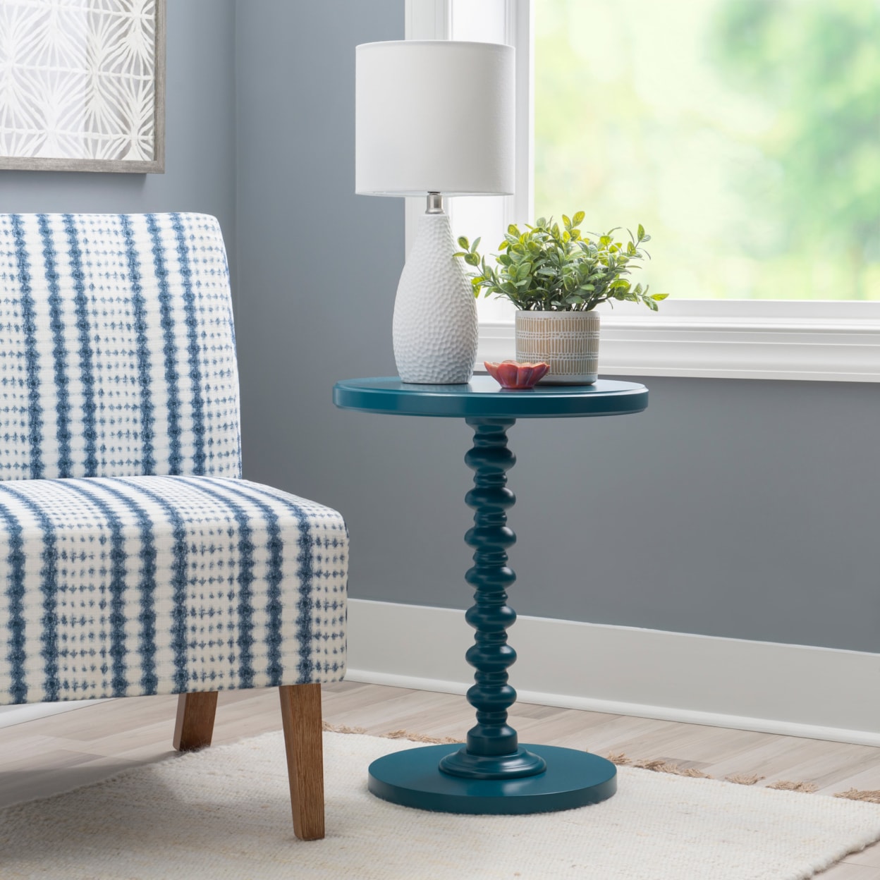 Powell Aurora Aurora Side Table Teal