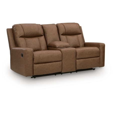 Dbl Rec Loveseat W/console