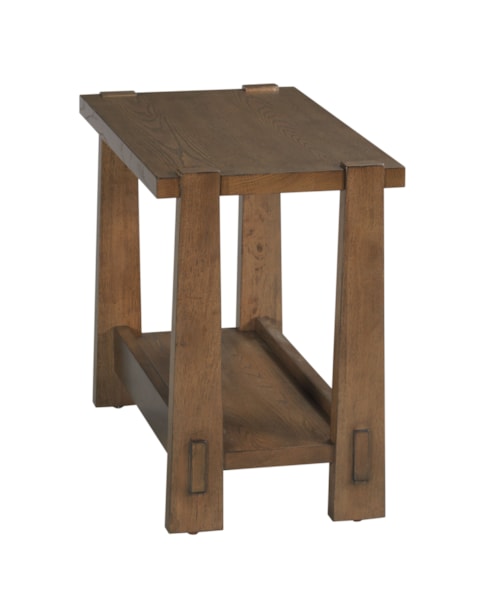 Transitional Rectangular Chairside Table