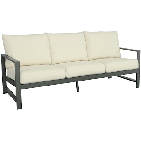 Contemporary Outdoor Sofa with Metal Frame