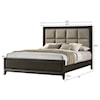 Crown Mark SARATOGA Queen Upholstered Bed