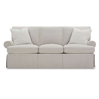 Casual Loveseat with Slipcover and Throw Pillows