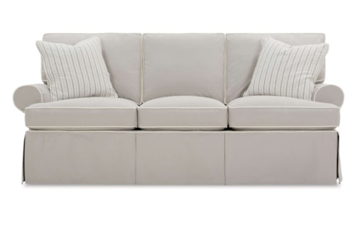 Casual Loveseat with Slipcover and Throw Pillows