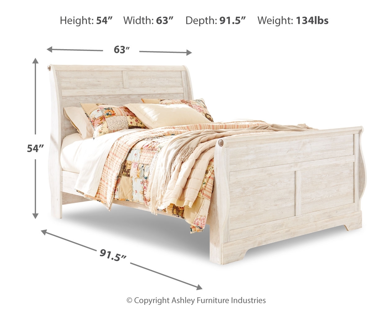 Queen Sleigh Bed
