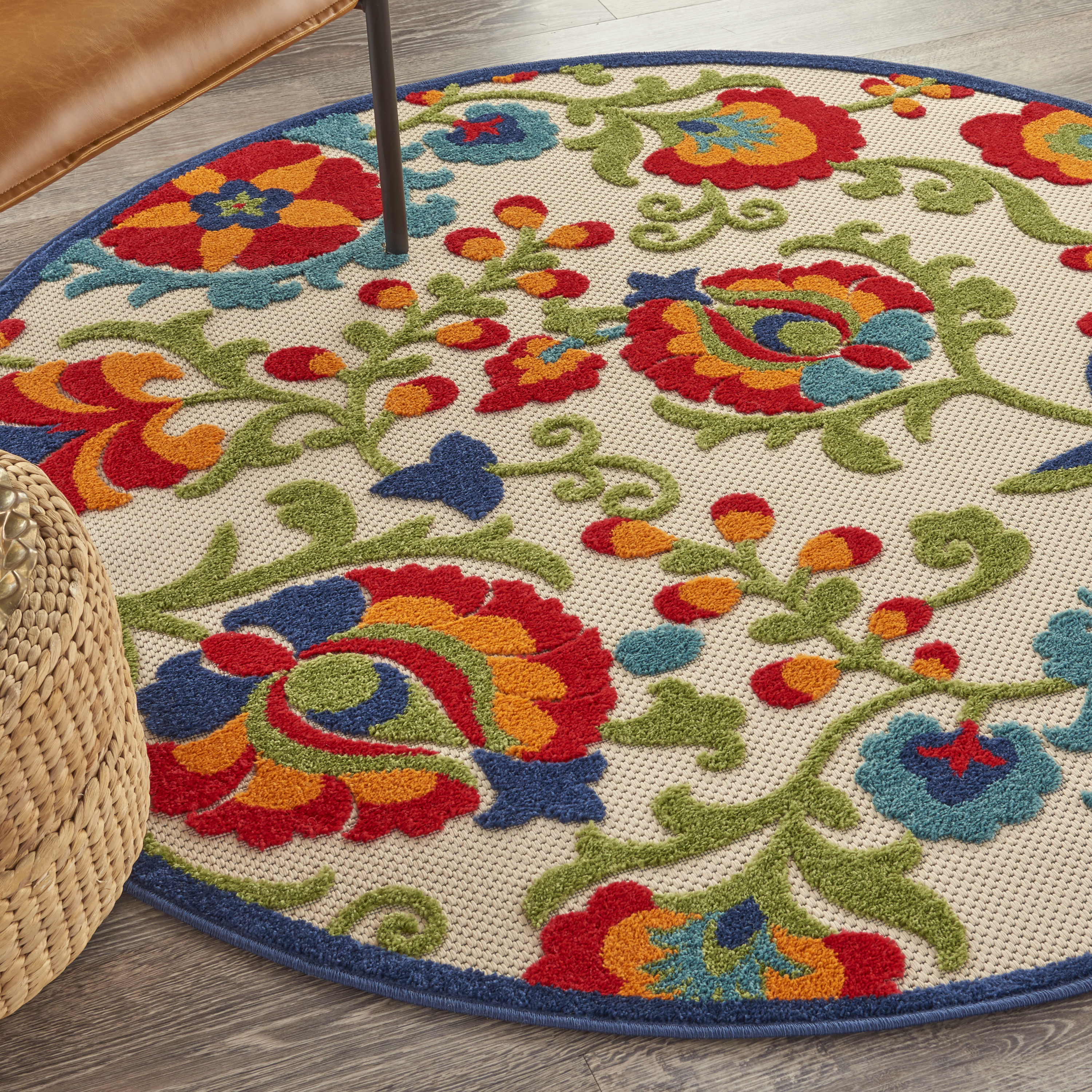 Nourison Aloha 5'3" Round  Rug