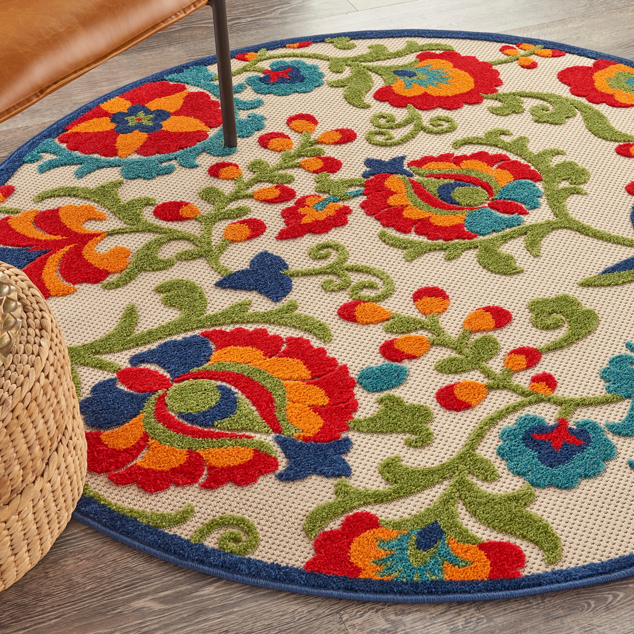 Nourison Aloha 5'3" Round  Rug