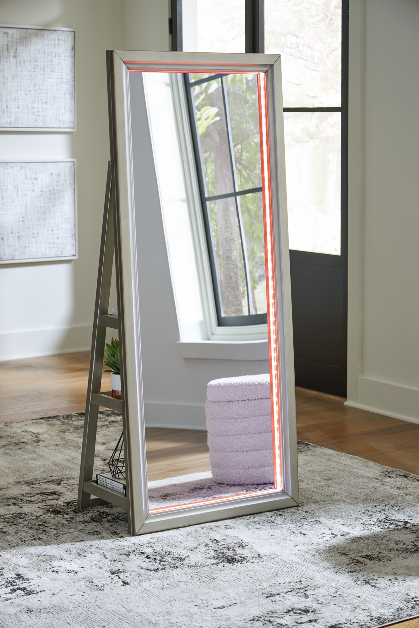Signature Design by Ashley Evesen Floor Standing Mirror/Storage