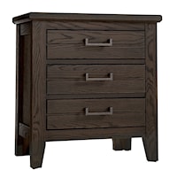 Transitional 3-Drawer Nightstand with Soft-Close Drawers