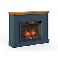 Transitional Fireplace Mantle with Safety-Tempered Glass