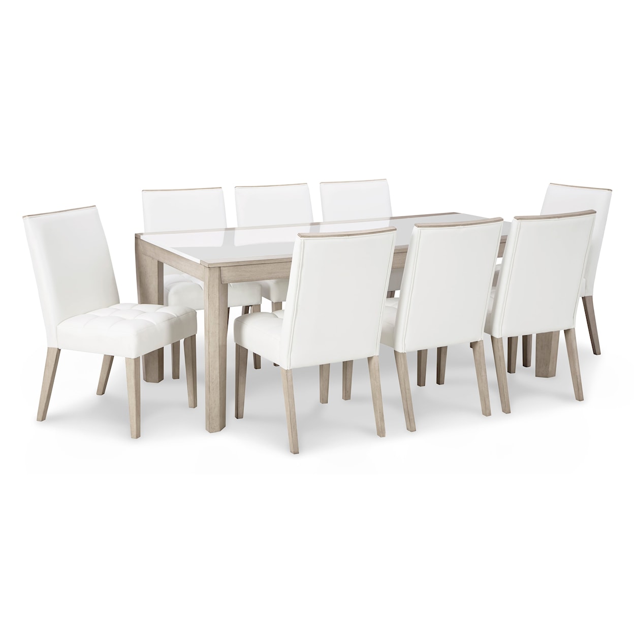 Ashley Signature Design Wendora Table and 8 Chair Dining Set