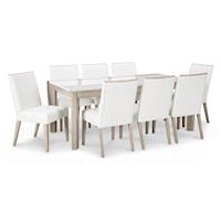 Contemporary Table and 8 Chair Dining Set
