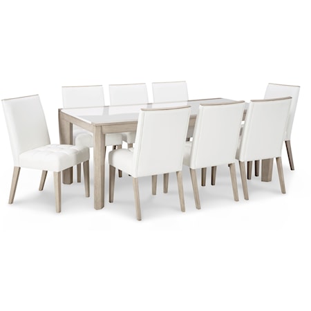Contemporary Table and 8 Chair Dining Set