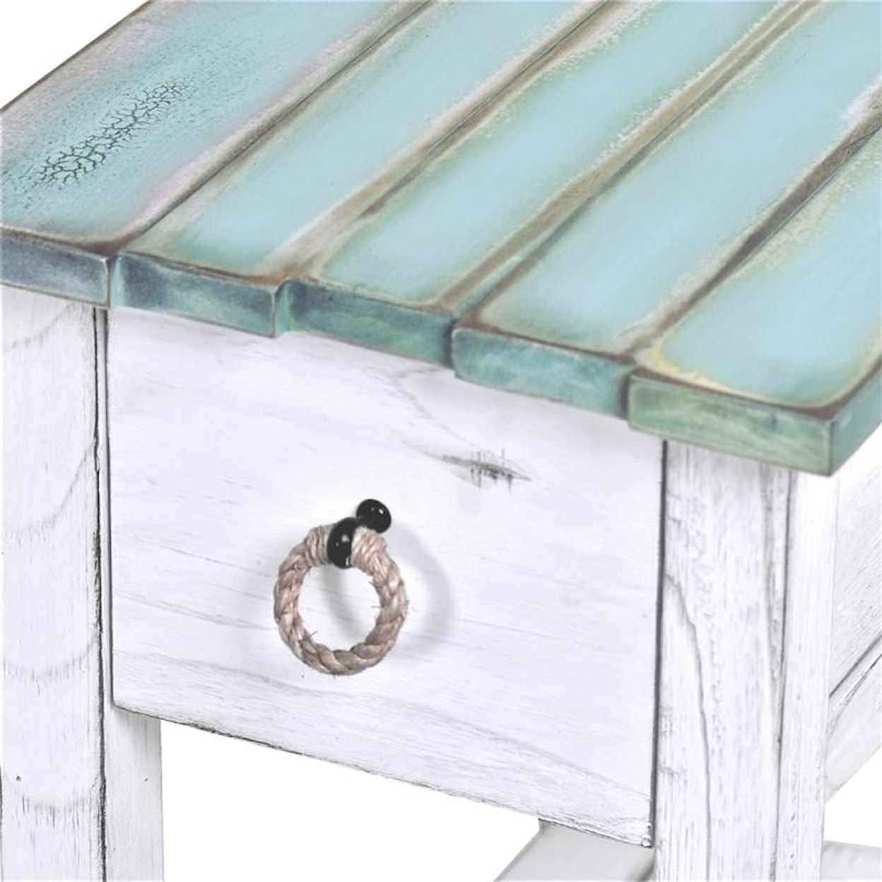 Sea Winds Trading Company Picket Fence Occasional Chairside Table