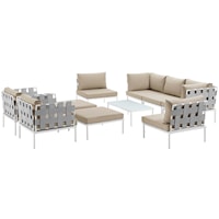 10 Piece Outdoor Patio Aluminum Sectional Sofa Set