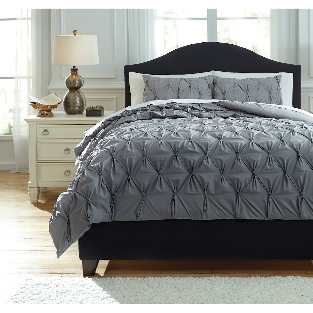 Signature Design by Ashley Furniture Bedding Sets King Rimy Gray Comforter Set