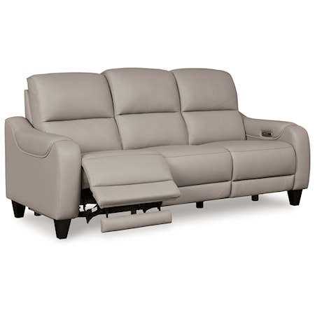 Pwr Rec Sofa With Adj Headrest