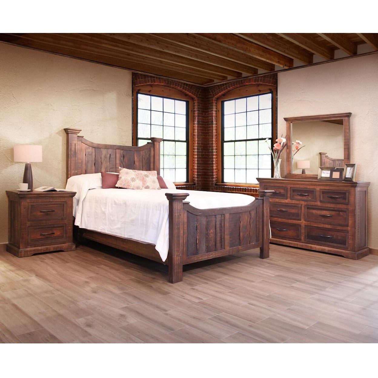International Furniture Direct Madeira King Bedroom Group