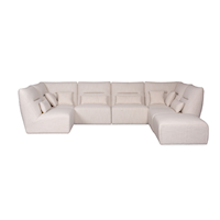Contemporary 6-Piece Sectional and Ottoman Set 